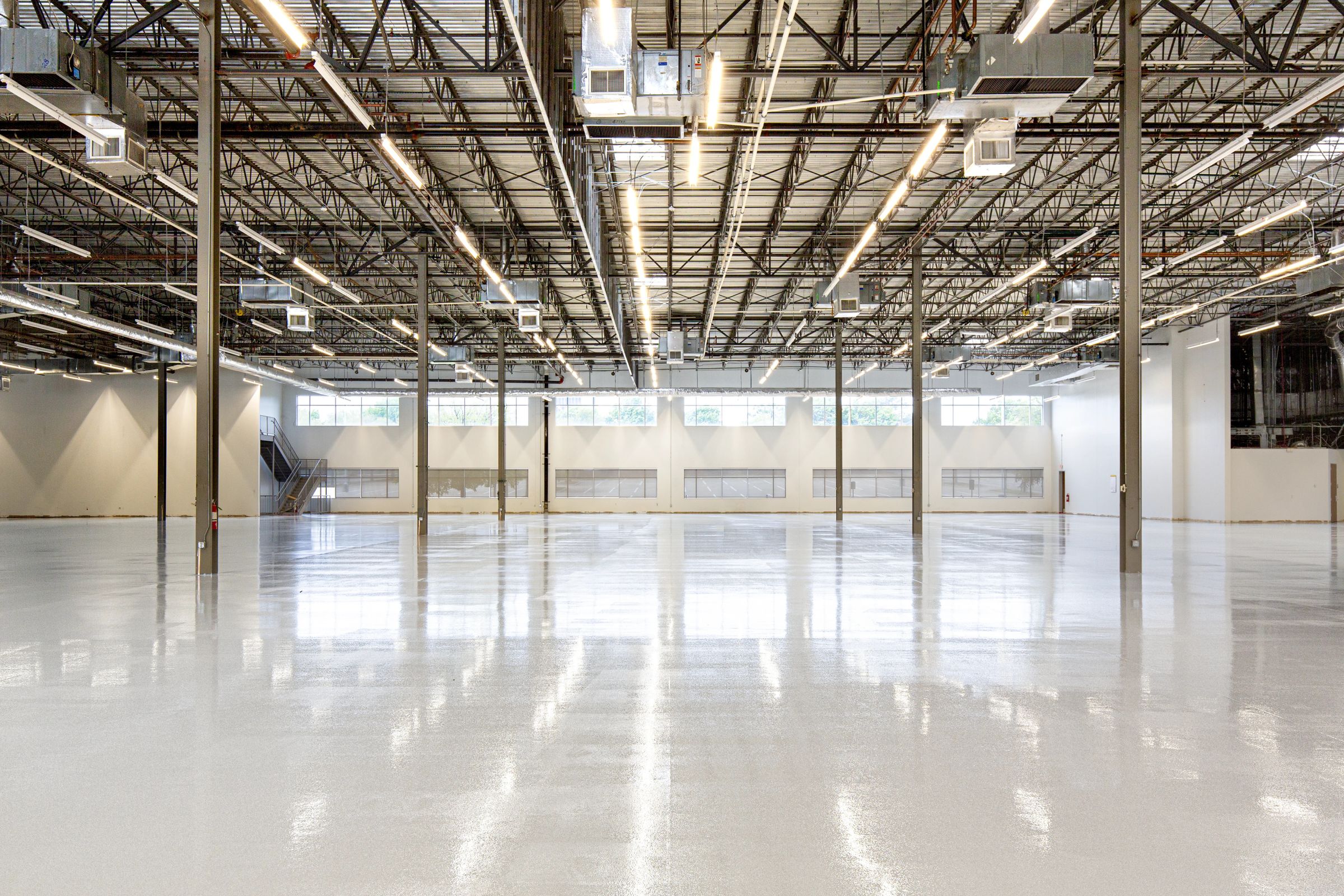 Existing concrete warehouse floor ready for an initial project conversation